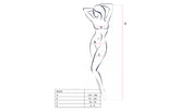 Passion Lingerie BS031 Open Cup Womens Bodysuit One Size White Teddies and Bodysuits